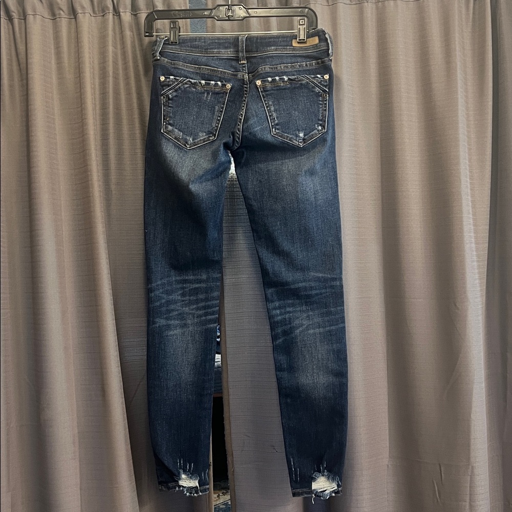 Buckle Black Brand Midnight Blue Ripped Skinny Jeans 26x30 - Picture 2 of 5
